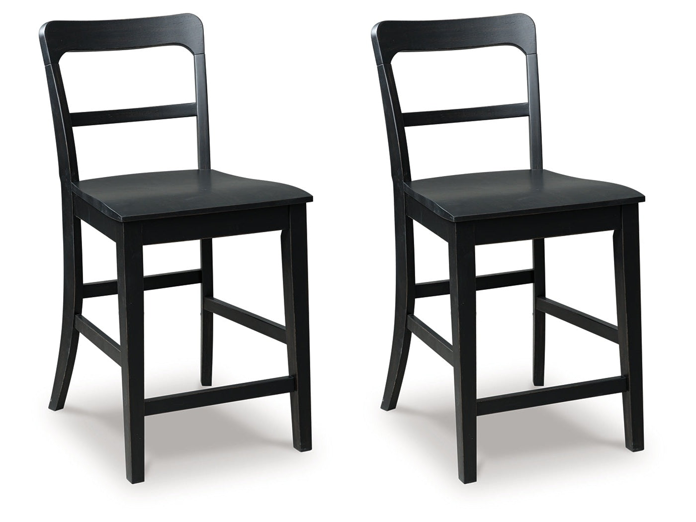 Greddinton Black Barstool (Set of 2)- Viva Furn