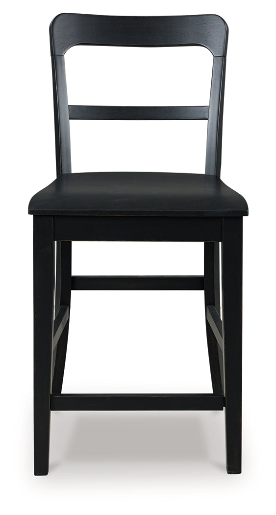 Greddinton Black Barstool (Set of 2)- Viva Furn