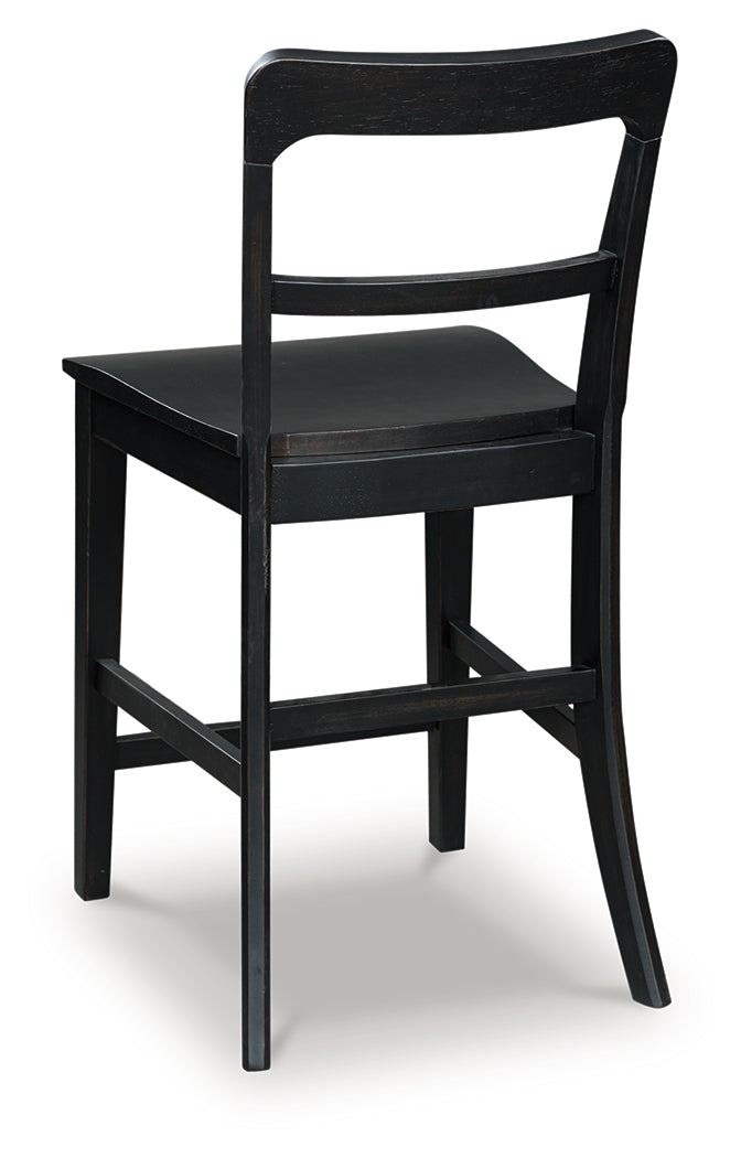 Greddinton Black Barstool (Set of 2)- Viva Furn