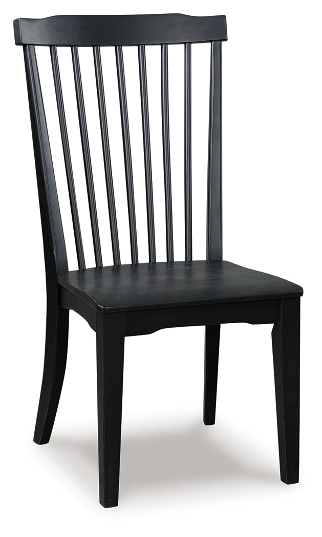Greddinton Black Dining Room Side Chair (Set of 2)- Viva Furn