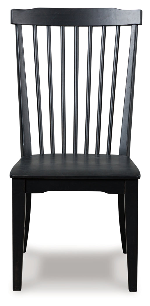 Greddinton Black Dining Room Side Chair (Set of 2)- Viva Furn