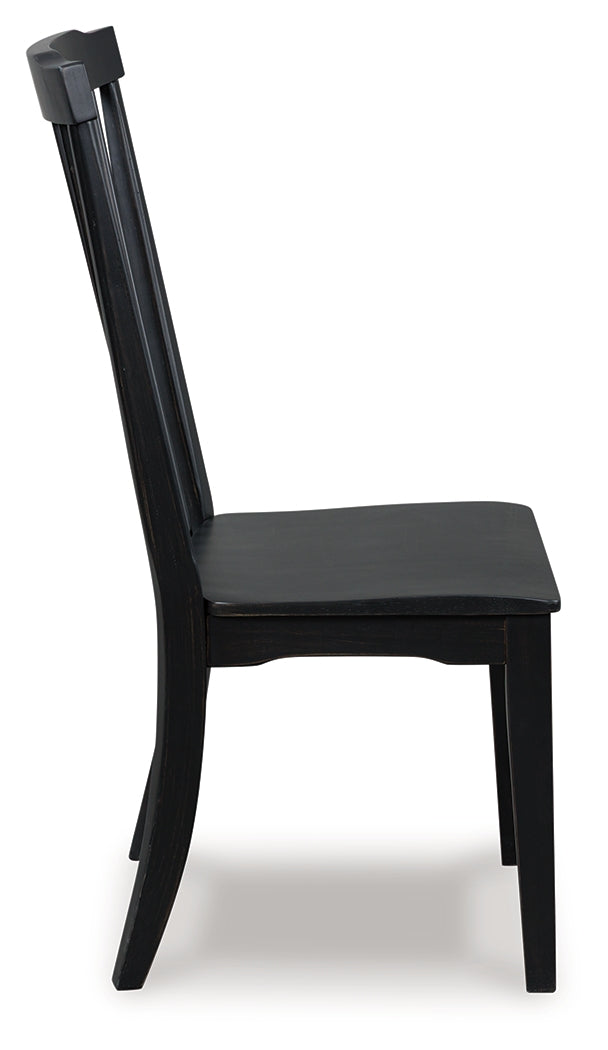 Greddinton Black Dining Room Side Chair (Set of 2)- Viva Furn