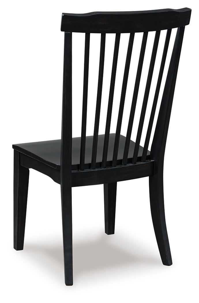 Greddinton Black Dining Room Side Chair (Set of 2)- Viva Furn