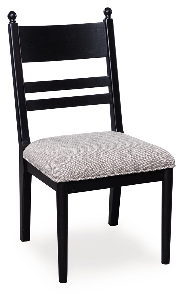 Greddinton Black Dining UPH Side Chair (Set of 2)- Viva Furn