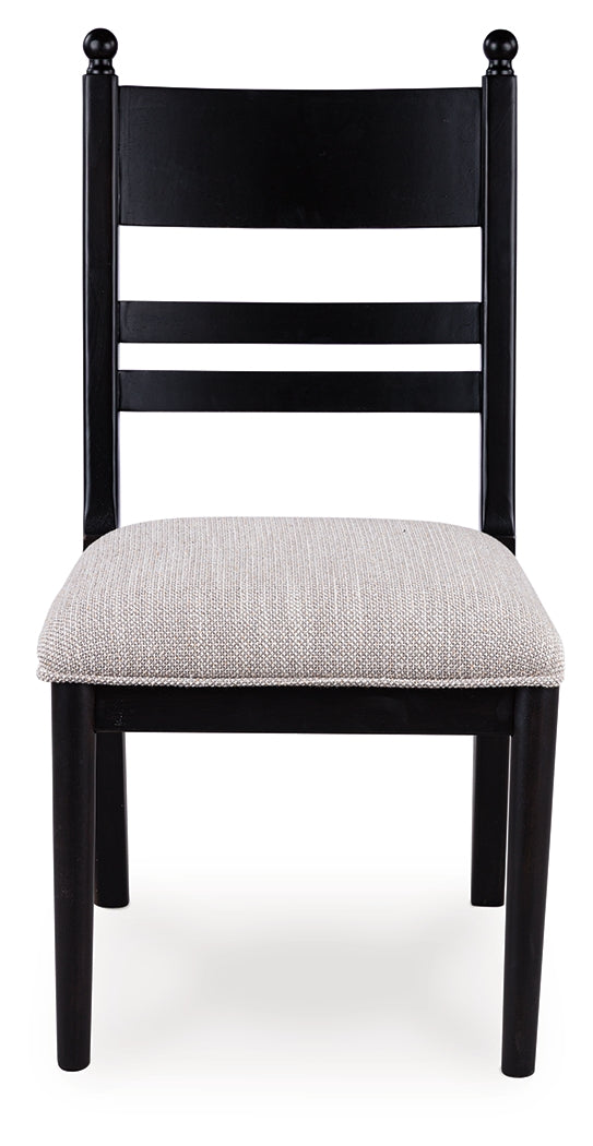 Greddinton Black Dining UPH Side Chair (Set of 2)- Viva Furn