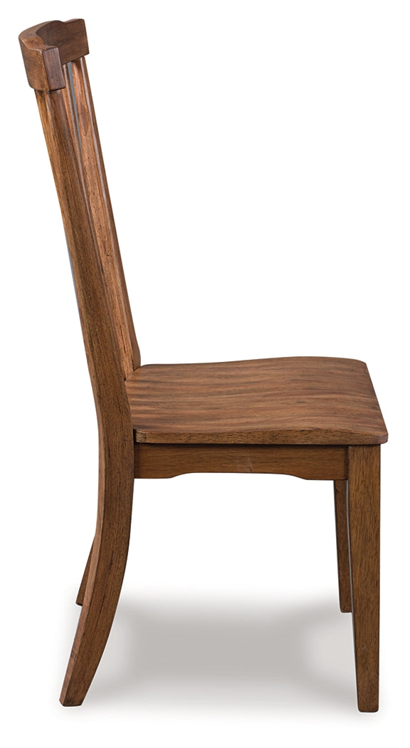 Greddinton Brown Dining Room Side Chair (Set of 2)- Viva Furn
