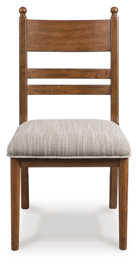 Greddinton Brown Dining Upholstered Side Chair (Set of 2)- Viva Furn