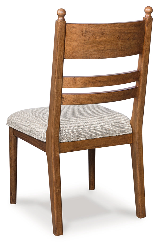 Greddinton Brown Dining Upholstered Side Chair (Set of 2)- Viva Furn