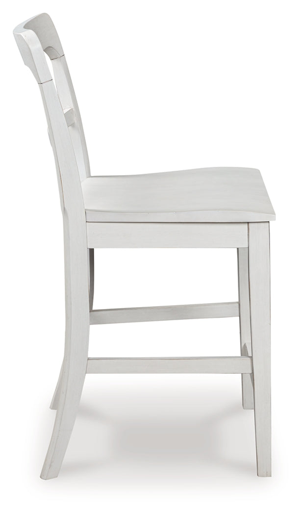 Greddinton White Barstool (Set of 2)- Viva Furn