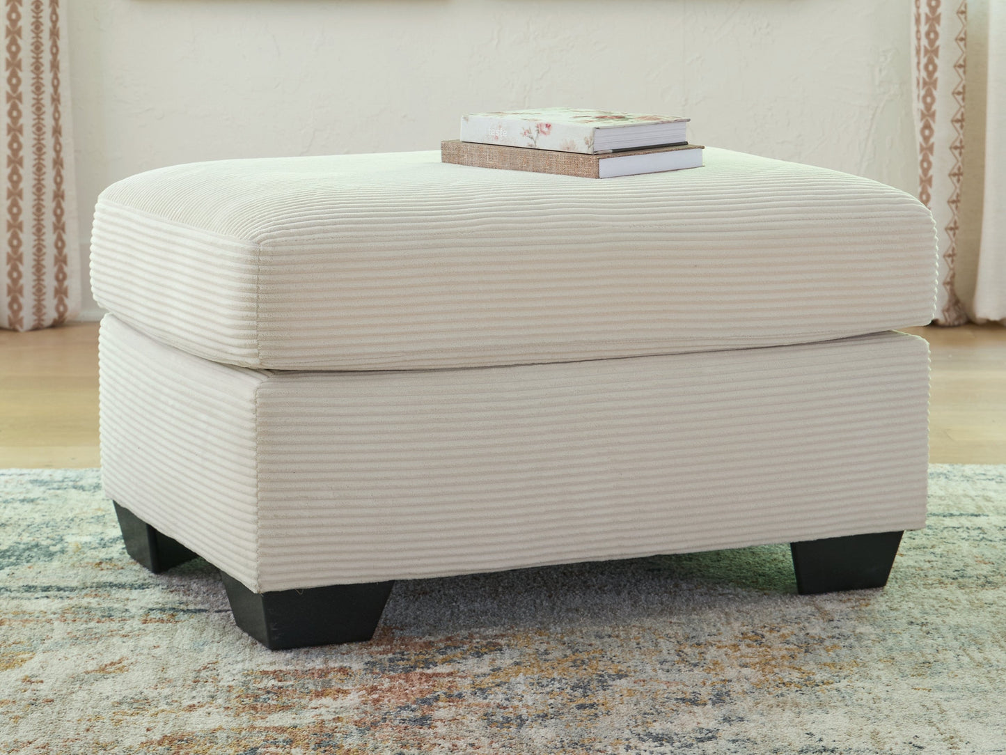 Greenbriar Ivory Ottoman- Viva Furn