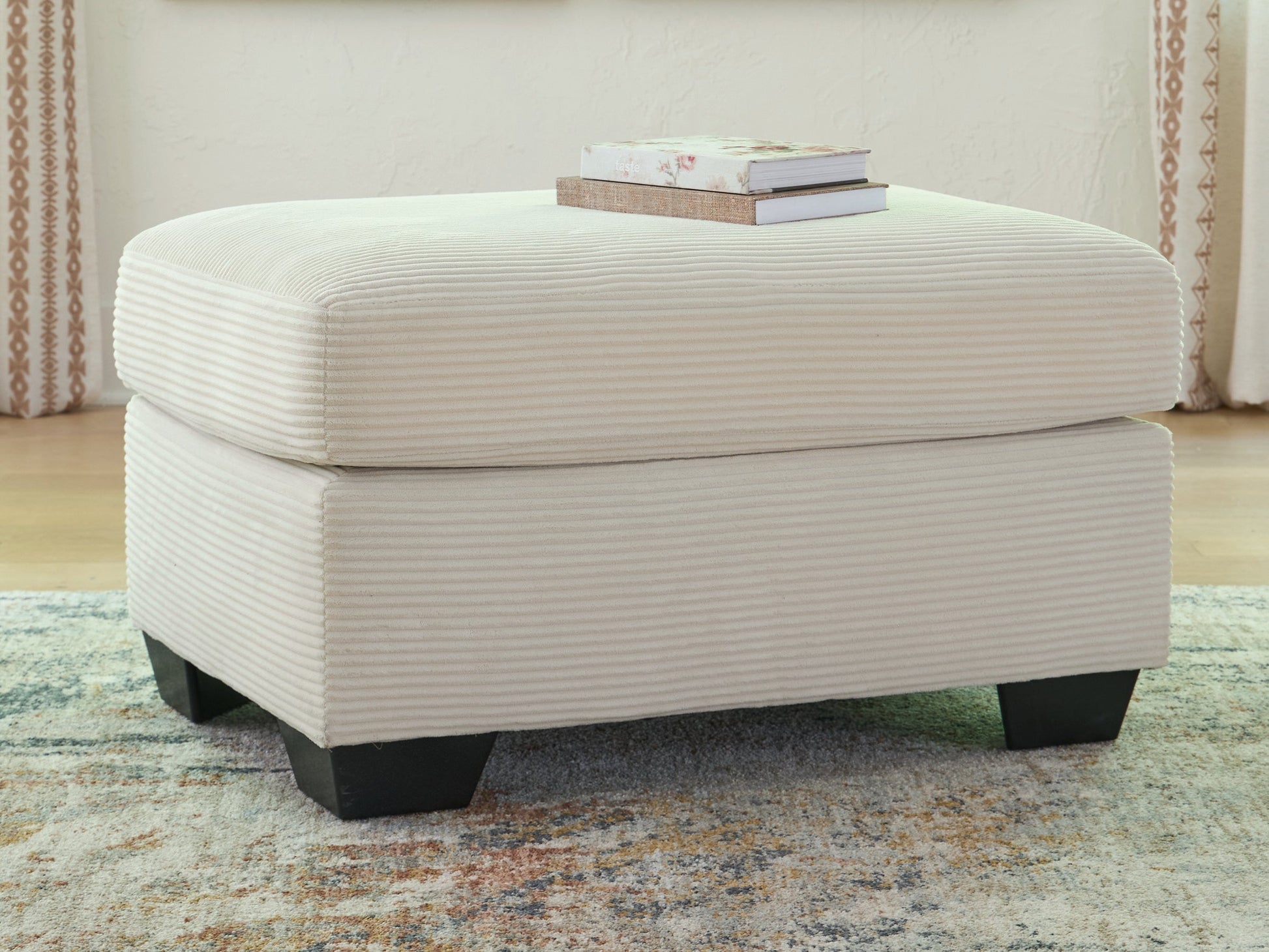 Greenbriar Ivory Ottoman- Viva Furn