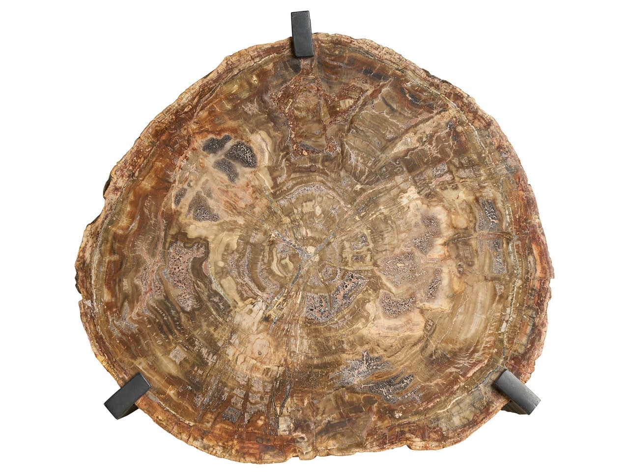 Griffith Park Natural Stone/Aged Bronze Small Bunching Table - Ornate Home