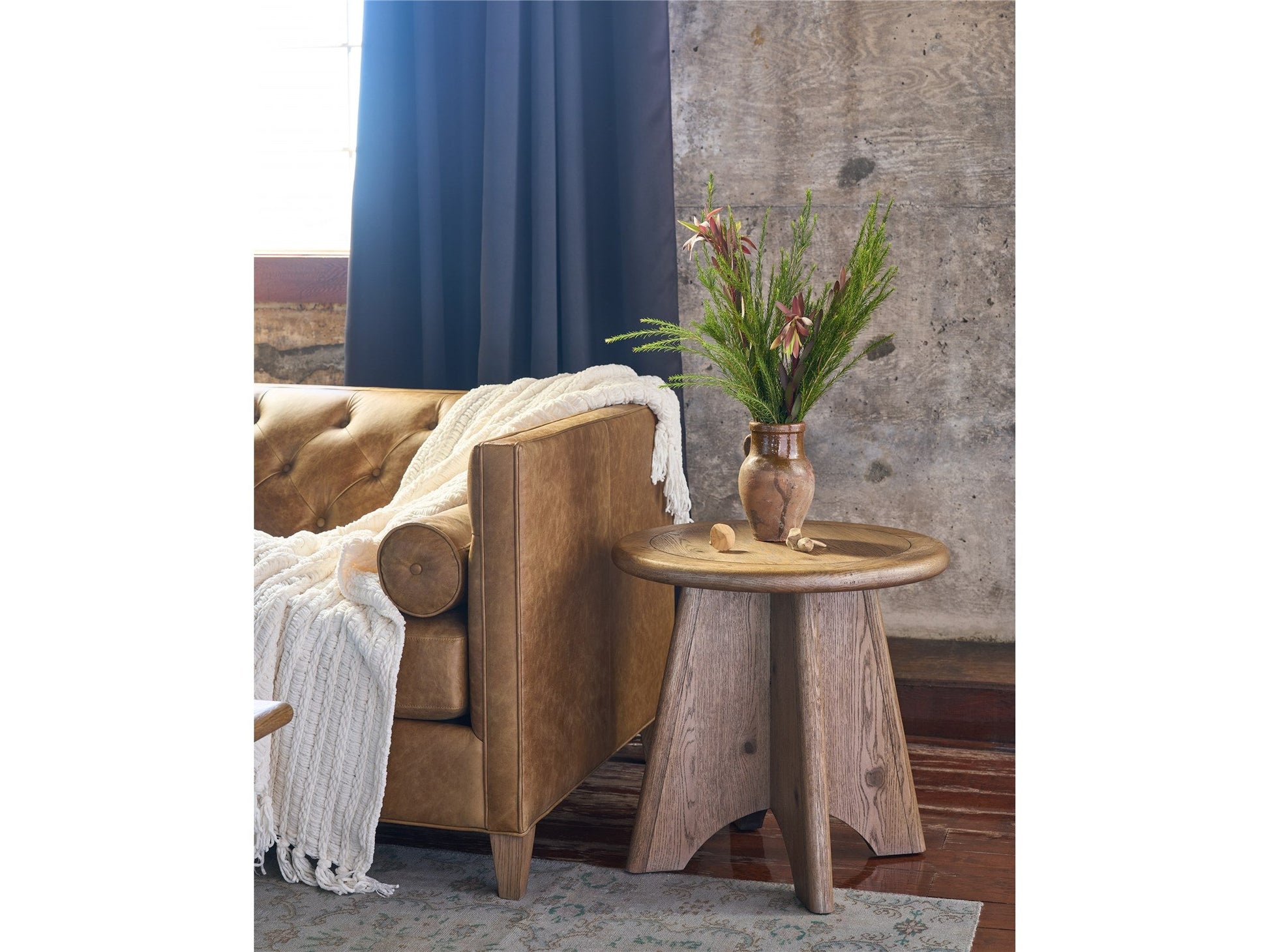 Griffith Park Sienna Round Side Table - Ornate Home