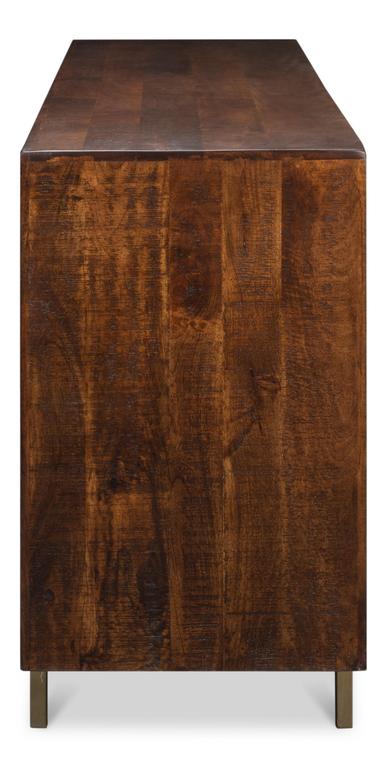 Griglia Brown Four Door Sideboard - Ornate Home