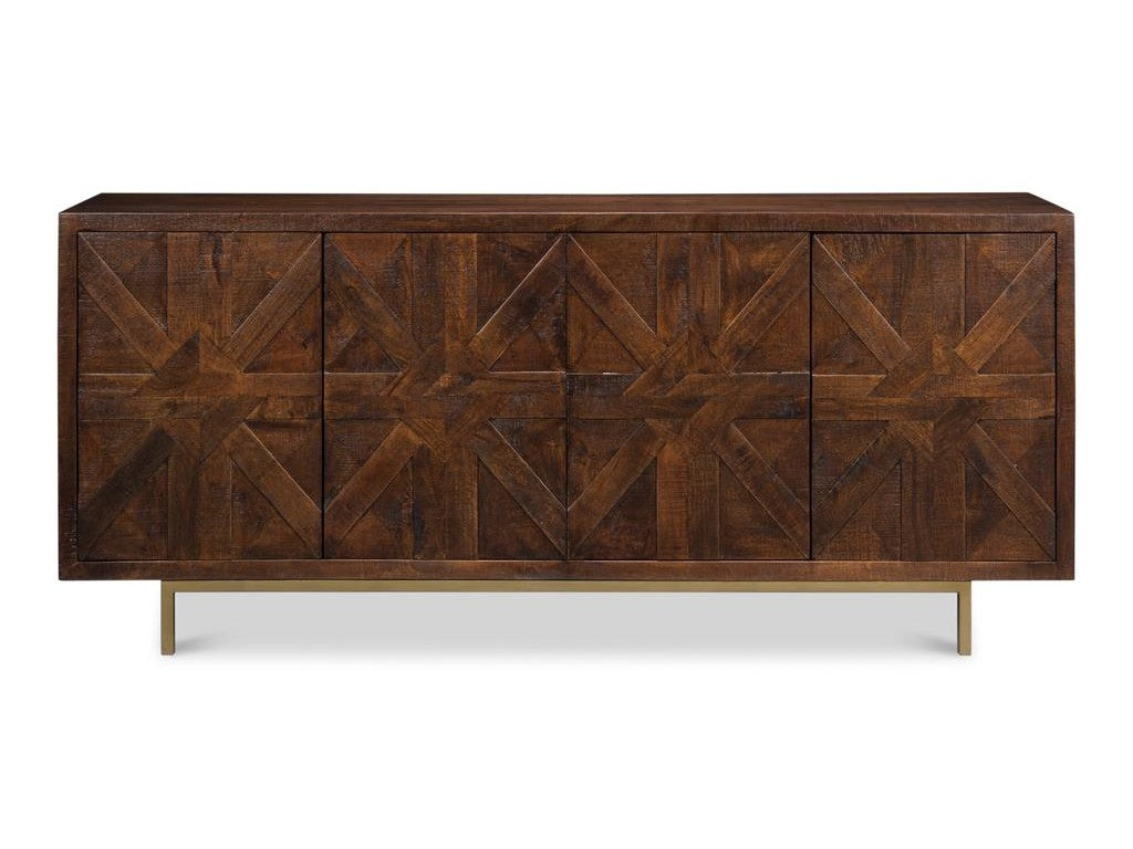 Griglia Brown Four Door Sideboard - Ornate Home