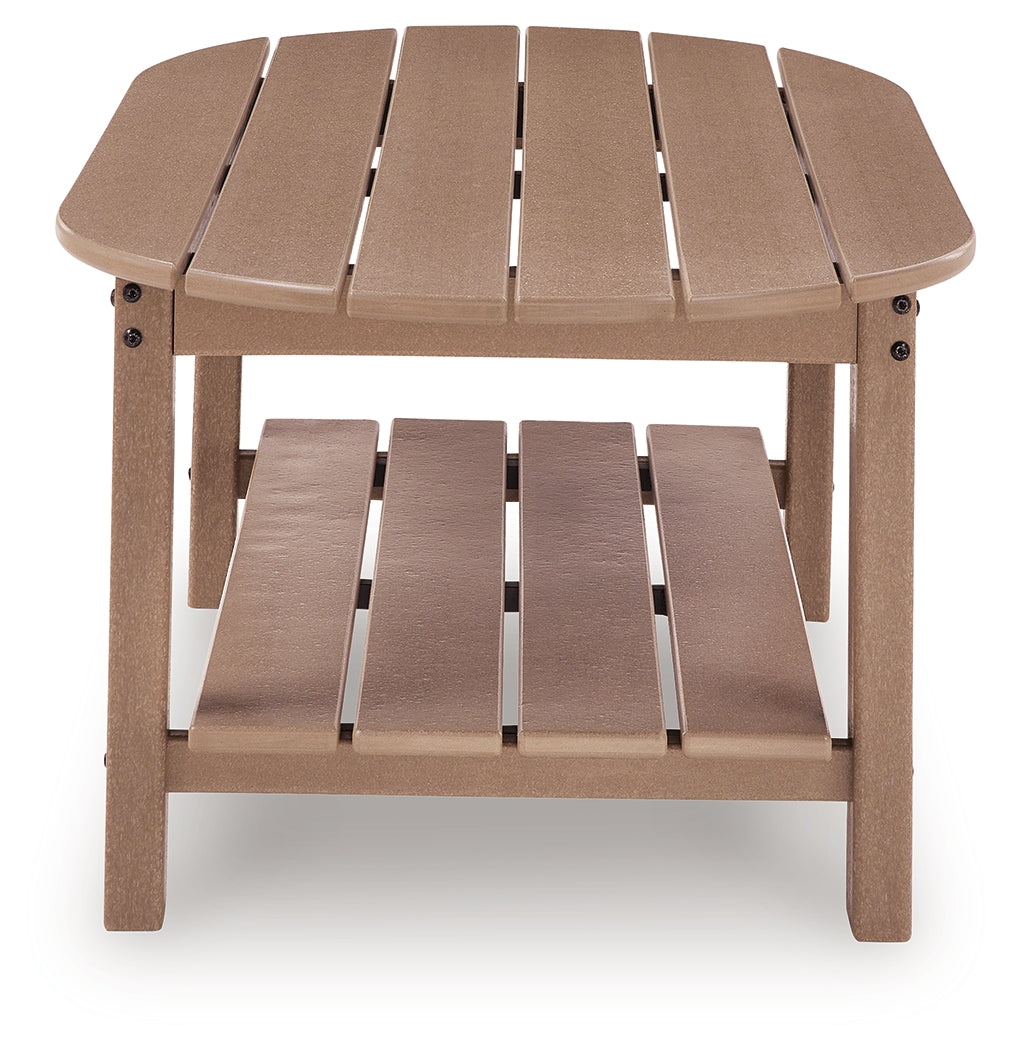 Grover Beach Driftwood Oval Cocktail Table- Viva Furn