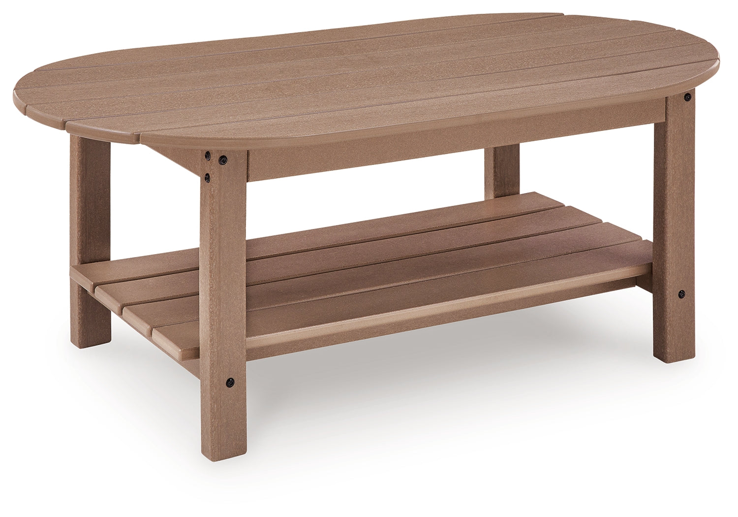 Grover Beach Driftwood Oval Cocktail Table- Viva Furn