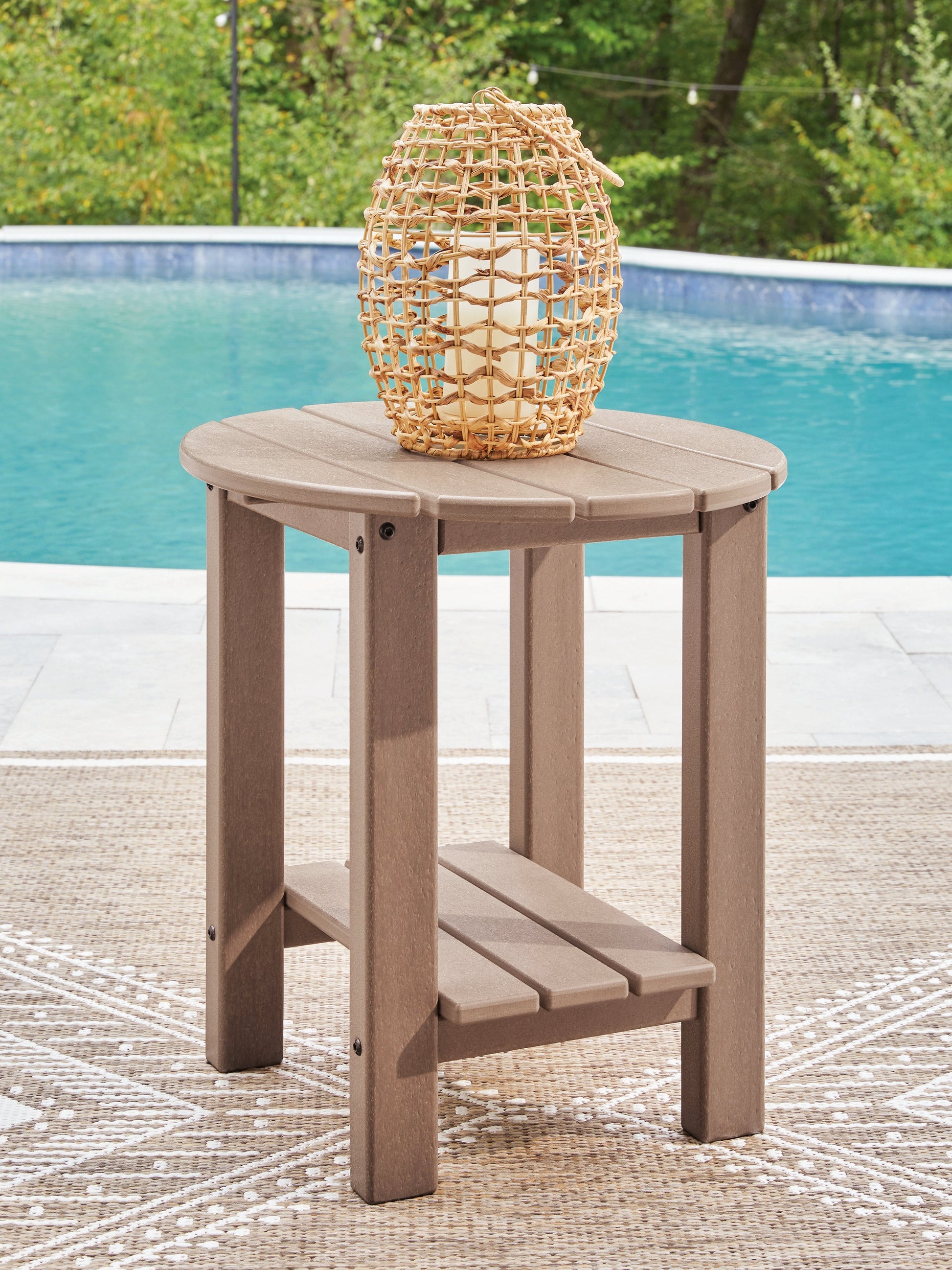 Grover Beach Driftwood Oval End Table- Viva Furn