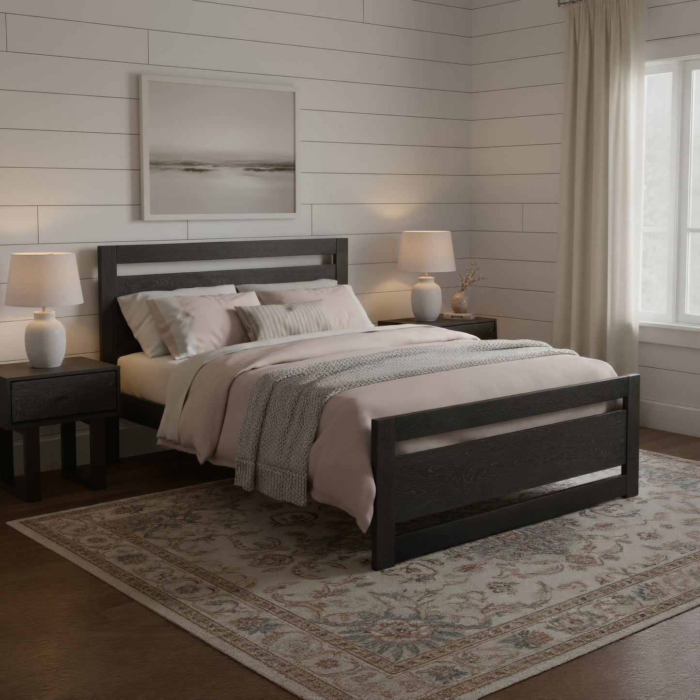 Gus Black Nightstand - Ornate Home