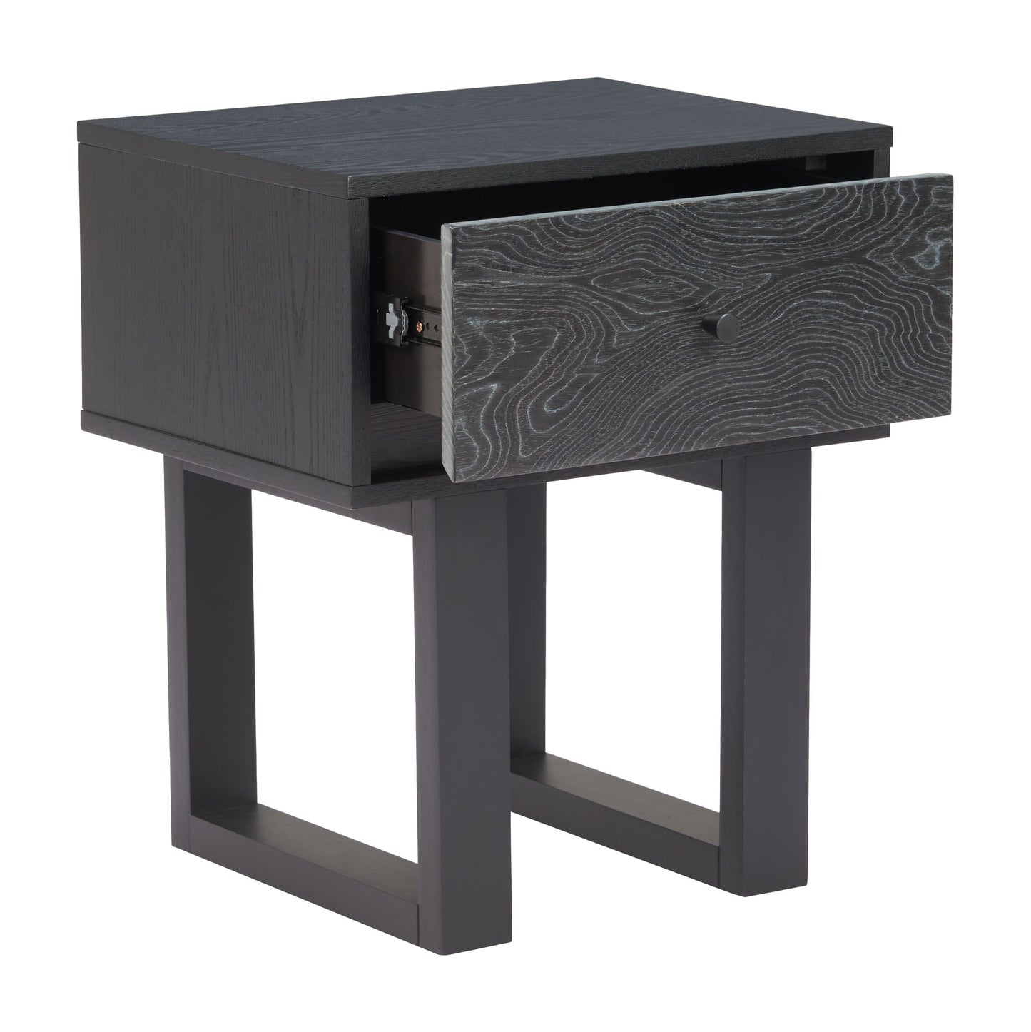 Gus Black Nightstand - Ornate Home