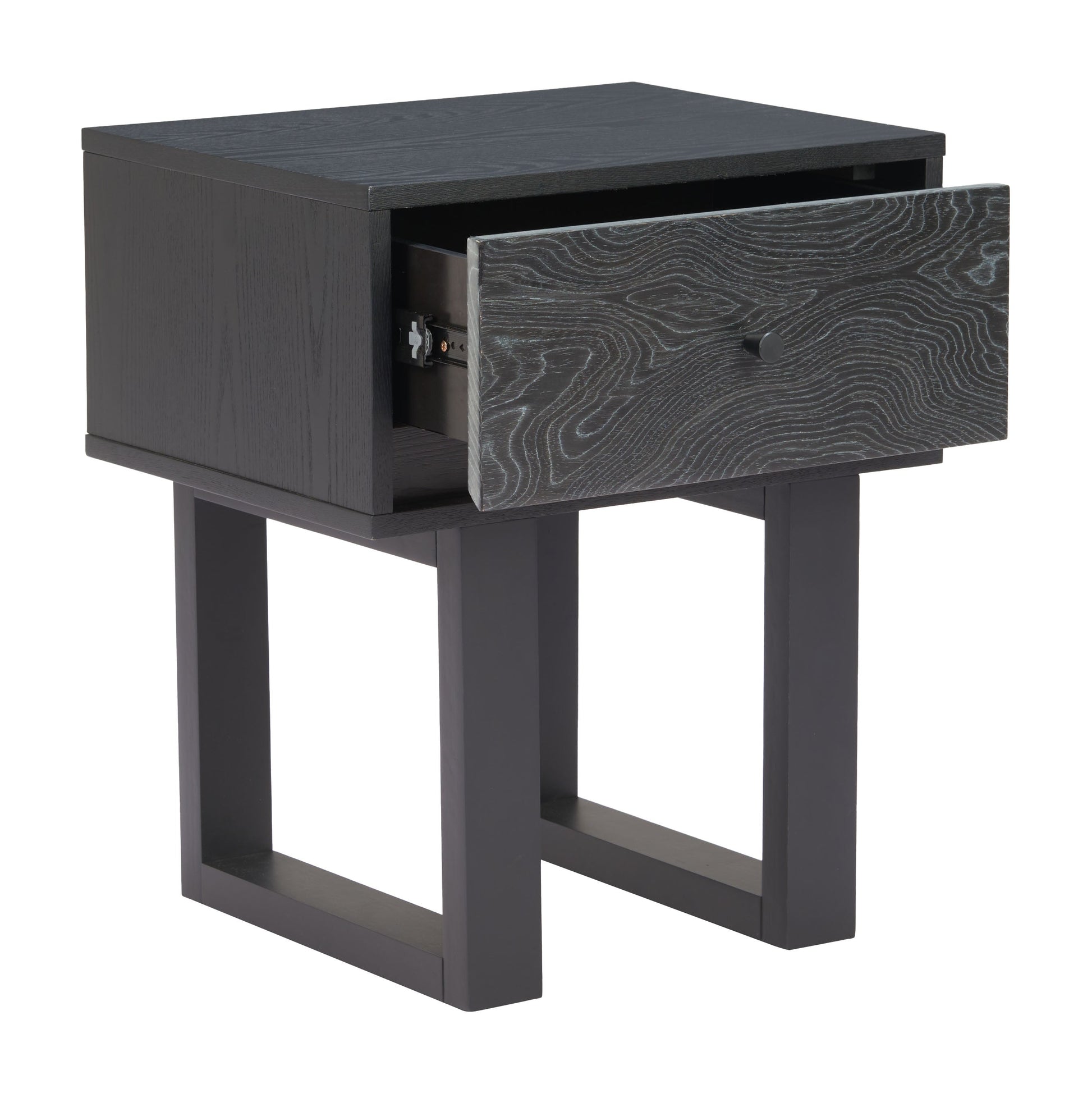 Gus Black Nightstand - Ornate Home