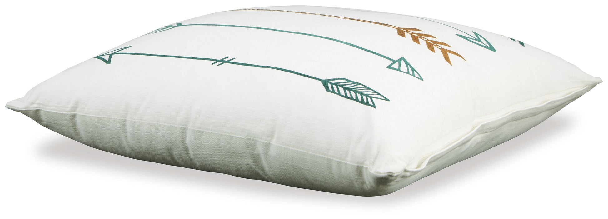 Gyldan White/Teal/Gold Pillow- Viva Furn