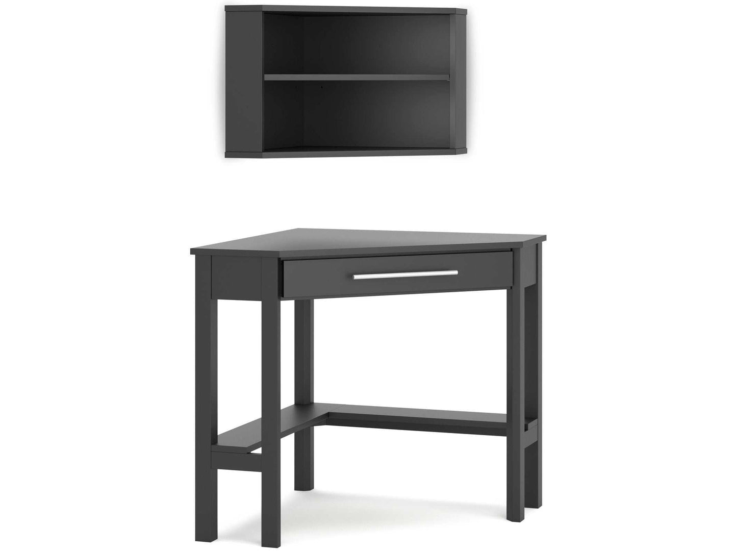 Otaska Home Office Corner Desk w/ Bookcase