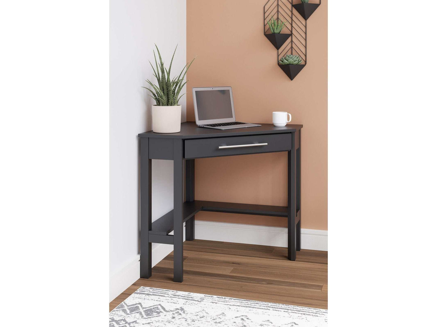 Otaska Home Office Corner Desk w/ Bookcase