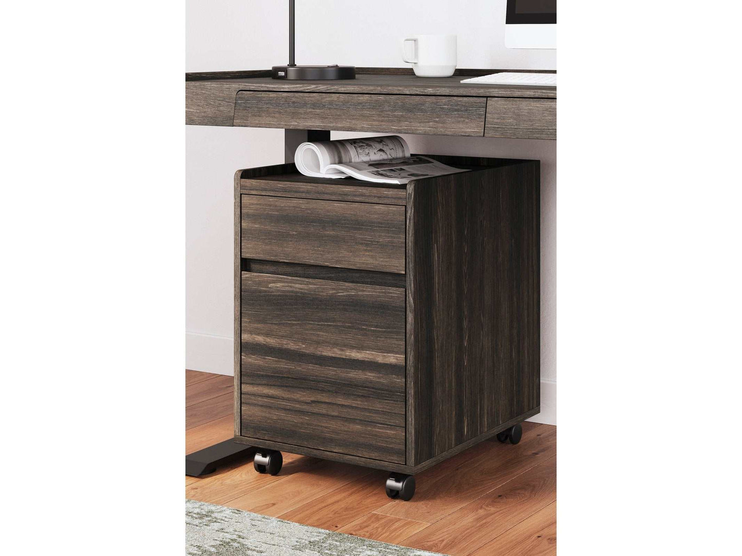 Zendex Dark Brown File Cabinet