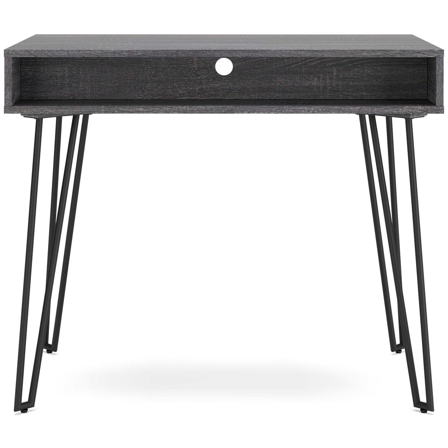 Strumford Charcoal & Black Home Office Desk