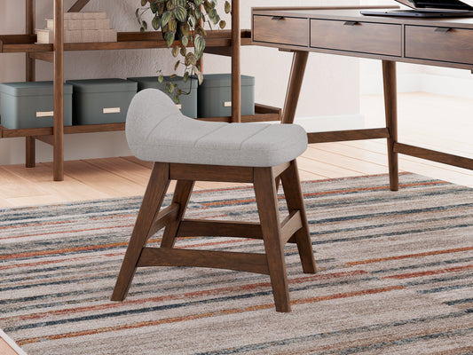 Lyncott Light Gray/Brown Home Office Desk Chair