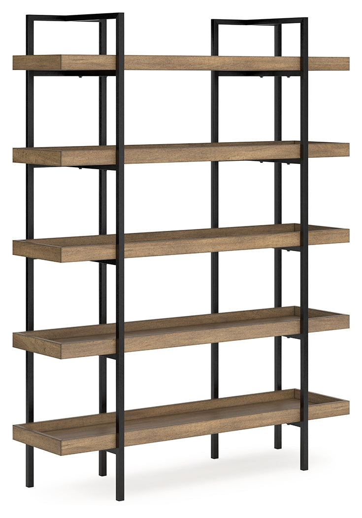 Montia Light Brown 76" Bookcase