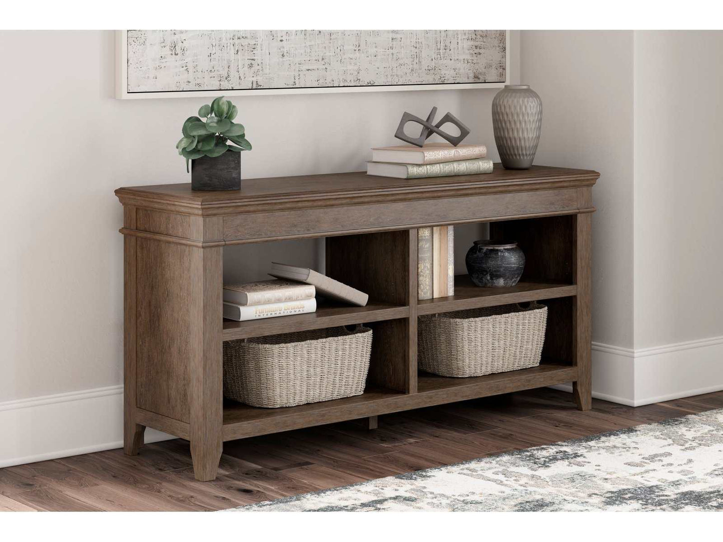 Janismore Weathered Gray Credenza