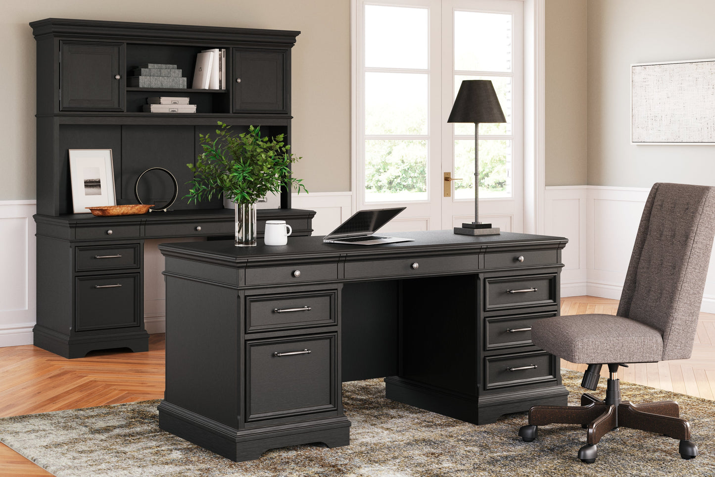 Beckincreek Black Home Office Desk