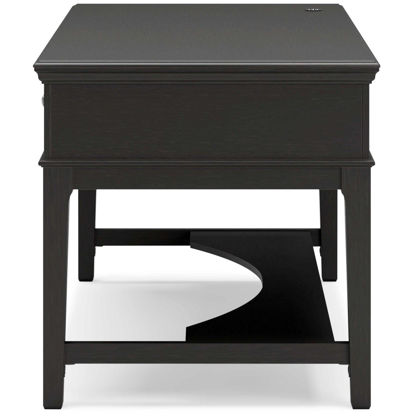 Beckincreek Black Home Office Storage Leg Desk