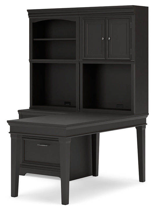 Beckincreek Black Home Office Bookcase Desk