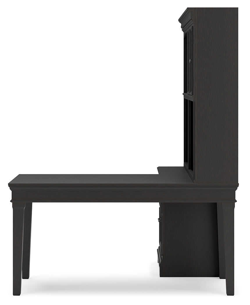 Beckincreek Black Home Office Bookcase Desk