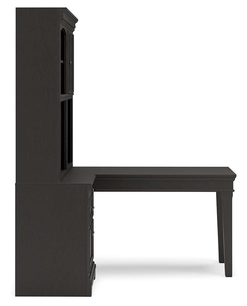 Beckincreek Black Home Office Bookcase Desk