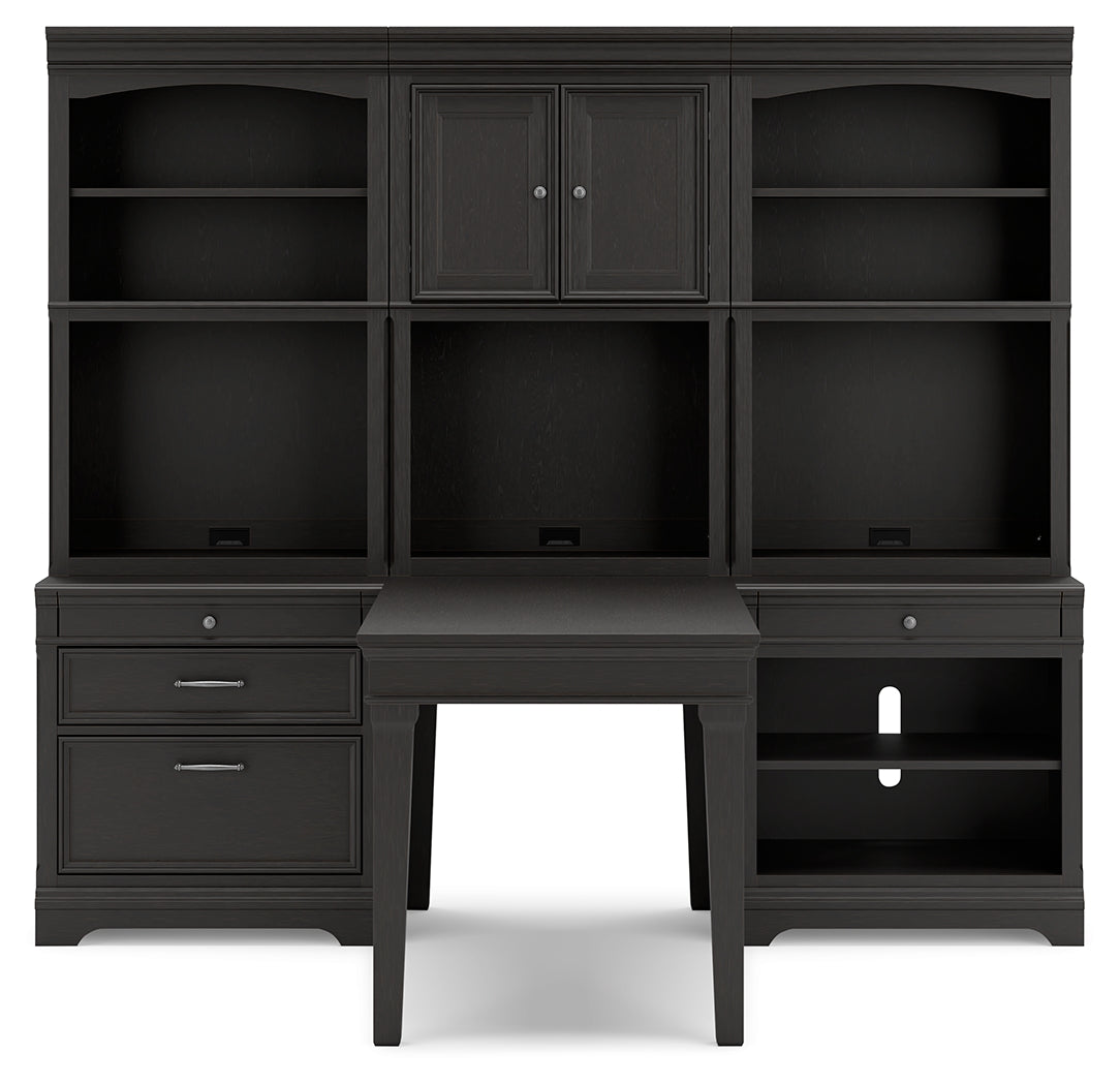 Beckincreek Black Home Office Bookcase Desk