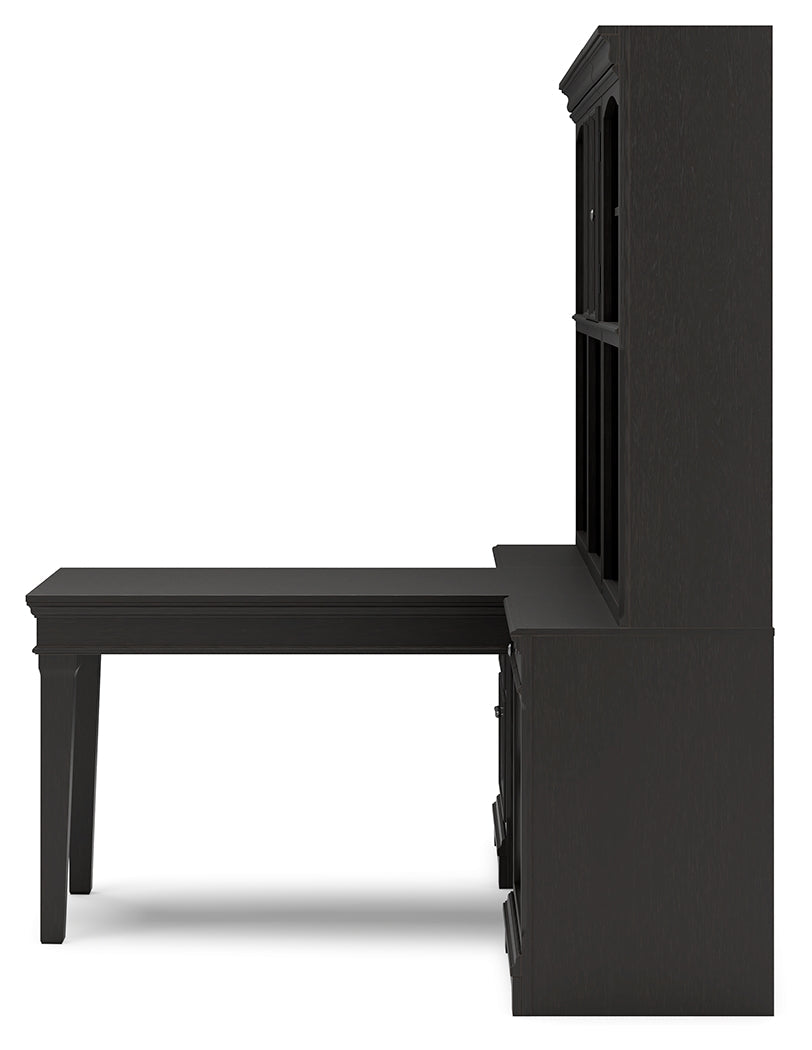 Beckincreek Black Home Office Bookcase Desk