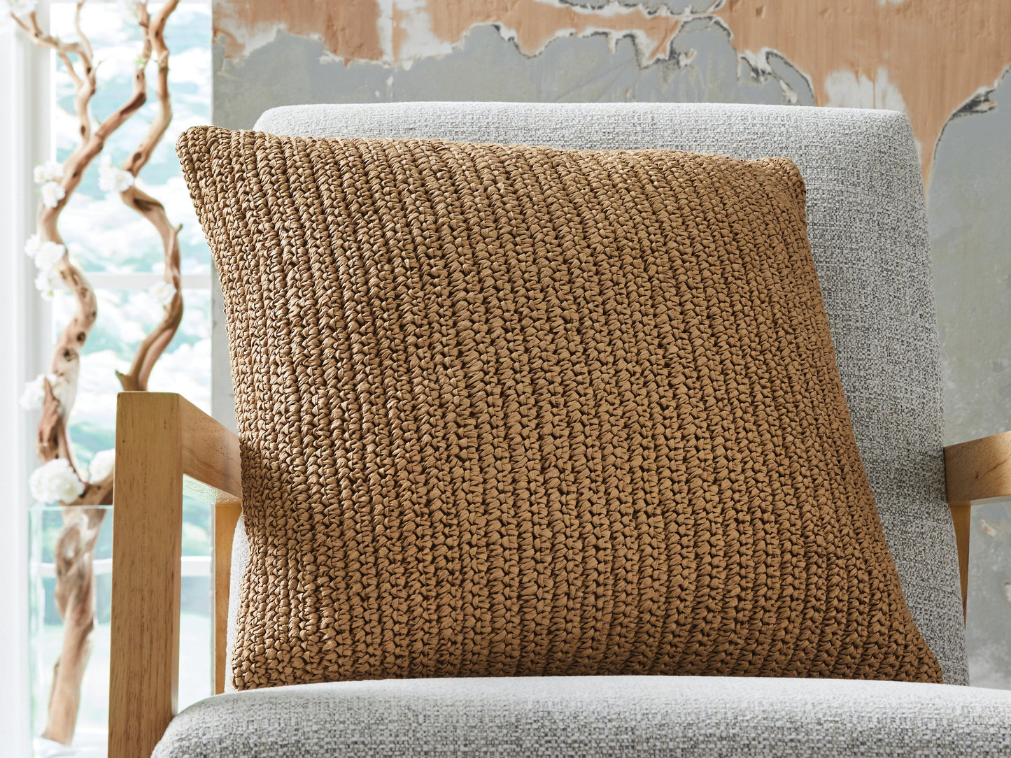 Habenvale Tan Pillow (Set of 4)- Viva Furn