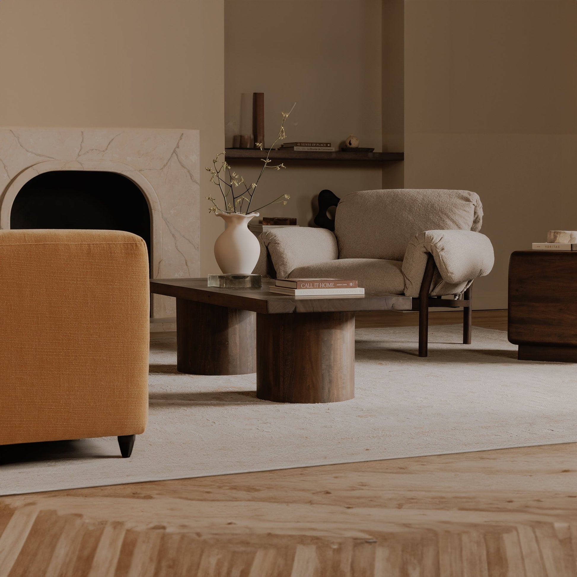 Hadley Warm Brown Coffee Table - Ornate Home