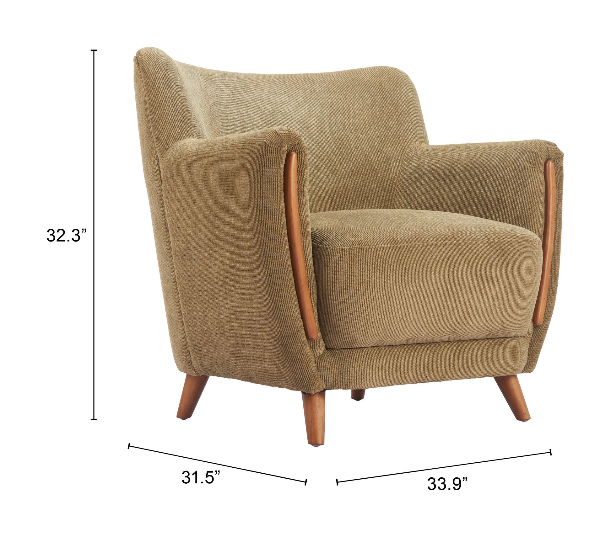 Hako Olive Green Accent Chair - Ornate Home