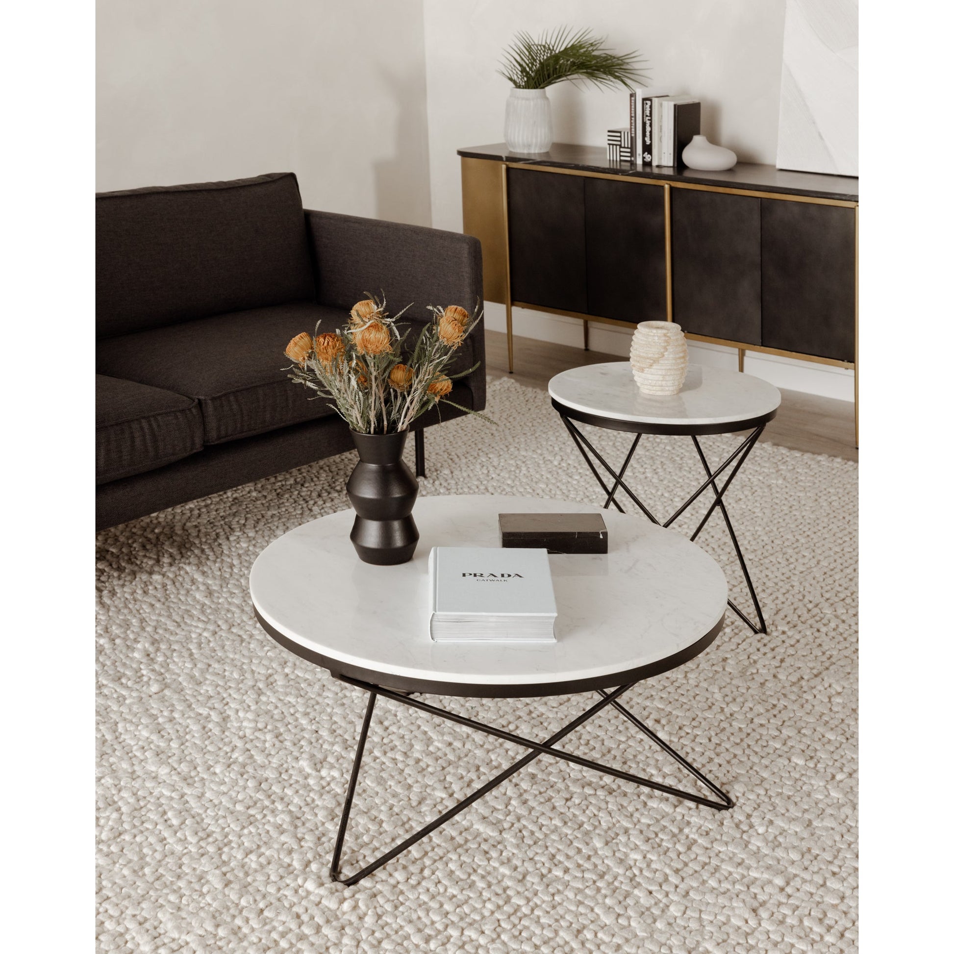 Haley Black Side Table - Ornate Home