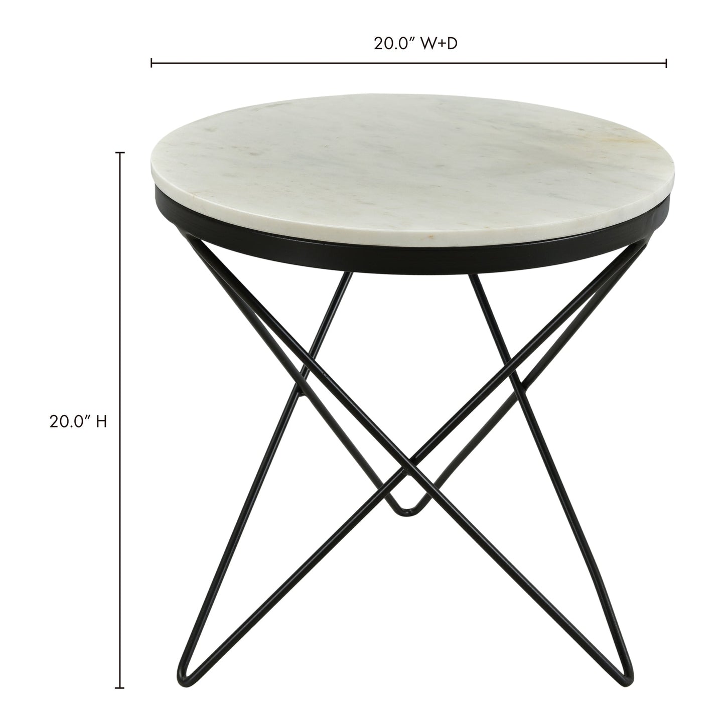 Haley Black Side Table - Ornate Home