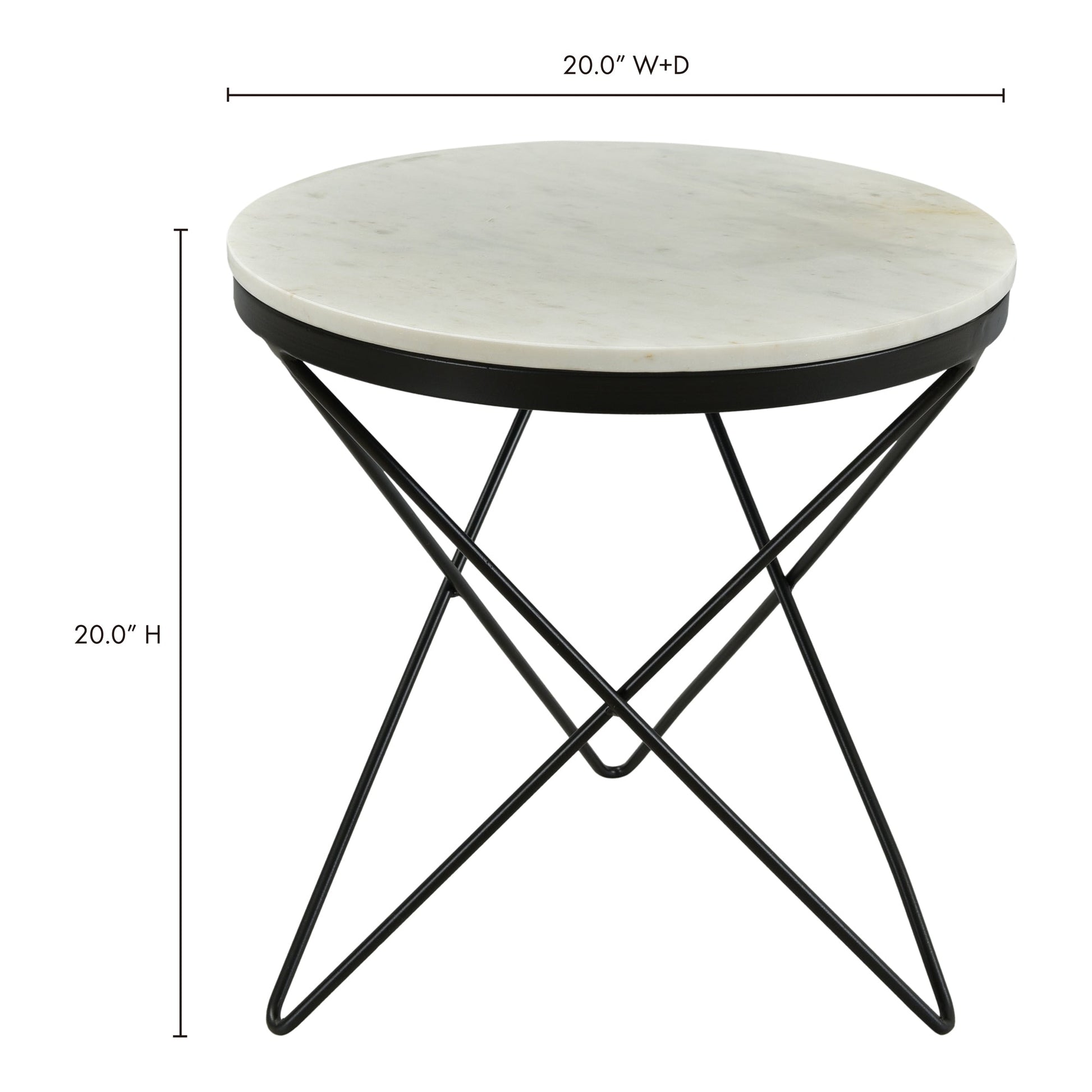 Haley Black Side Table - Ornate Home
