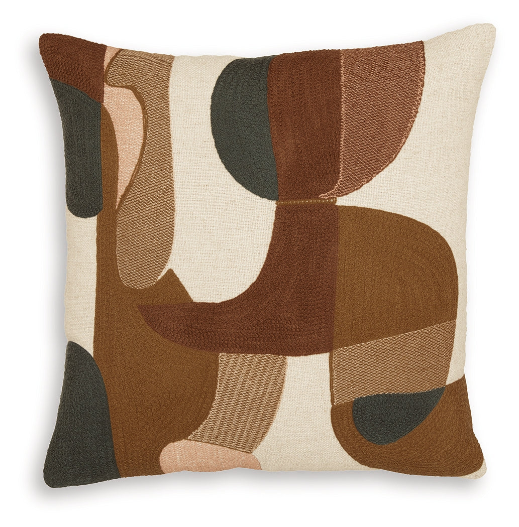 Hallam Sienna/Gold/Charcoal Pillow (Set of 4)- Viva Furn