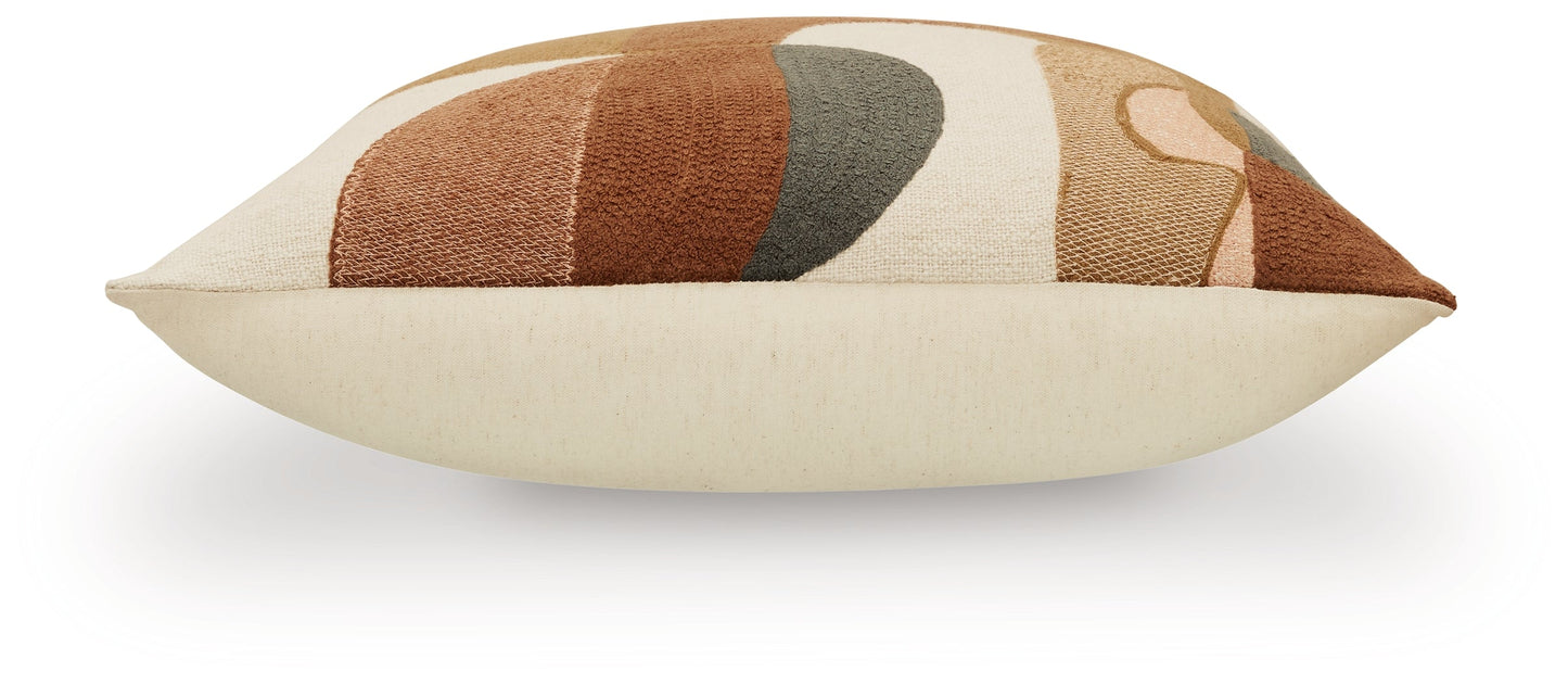 Hallam Sienna/Gold/Charcoal Pillow (Set of 4)- Viva Furn
