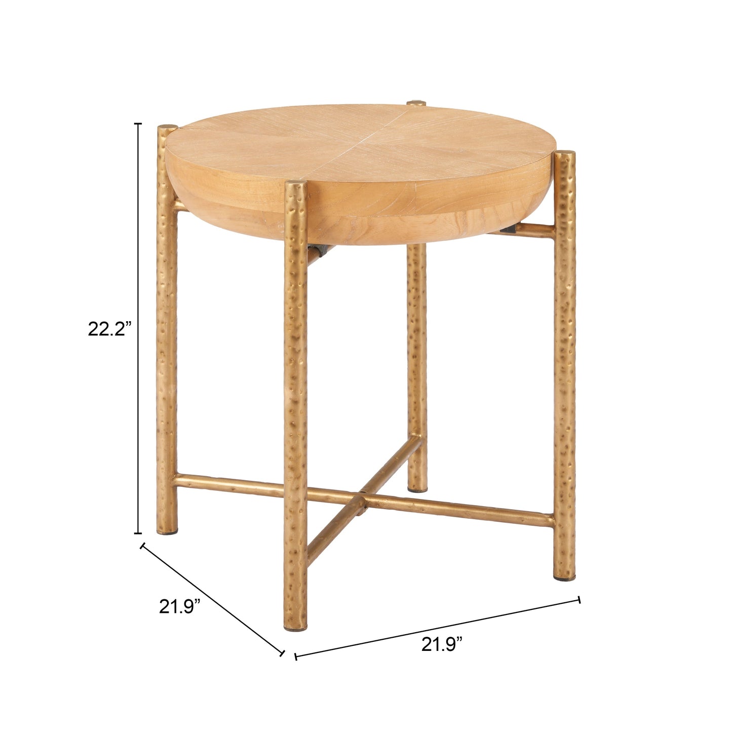 Halva Natural Side Table - Ornate Home