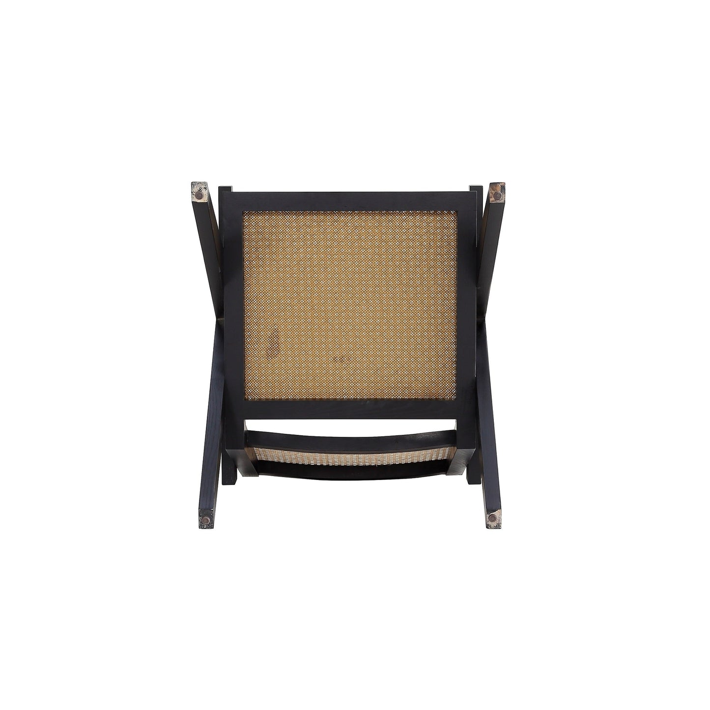 Hamlet Accent Chair in Black and Natural Cane - Ornate Home